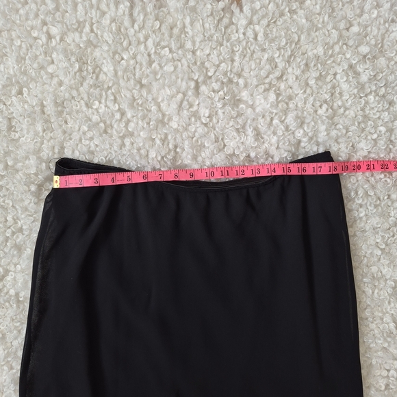 Studio Femme 1X Black Ruffle Hem Whimsigoth Gothcore Witchy Skirt Dark Academia - Picture 5 of 9